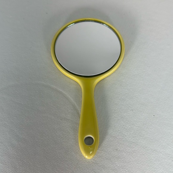 Vintage Yellow Hand Held Mirror - Picture 1 of 16